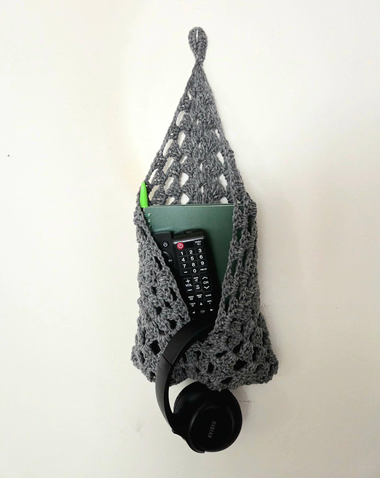 Crochet Wall Pocket Hanger - Handmade by Erika Liesel