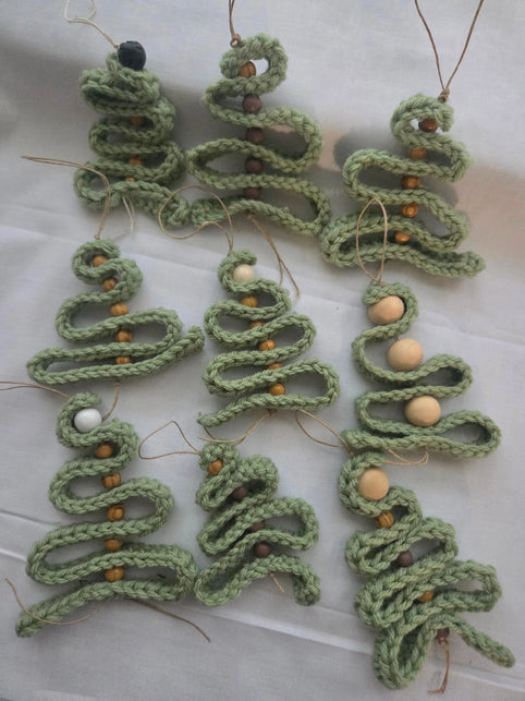 Crochet tree ornaments