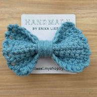 Crochet Bow Hair Tie - Handmade by Erika Liesel