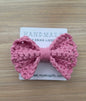Crochet Bow Hair Tie - Handmade by Erika Liesel
