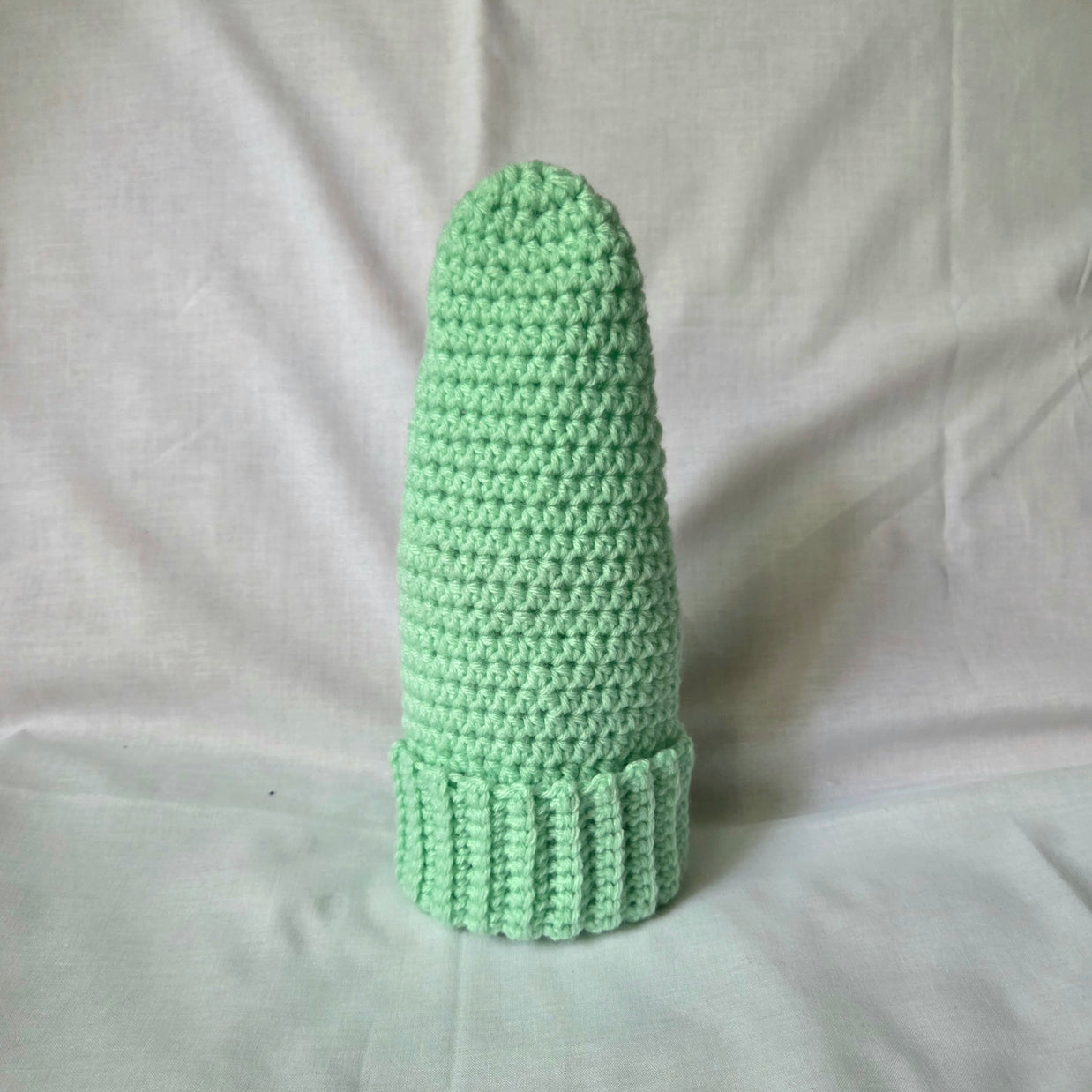 Handmade mint green crochet cactus, cozy and creative home decor