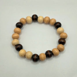 Natural Tricolor Wood Bracelet (8mm)