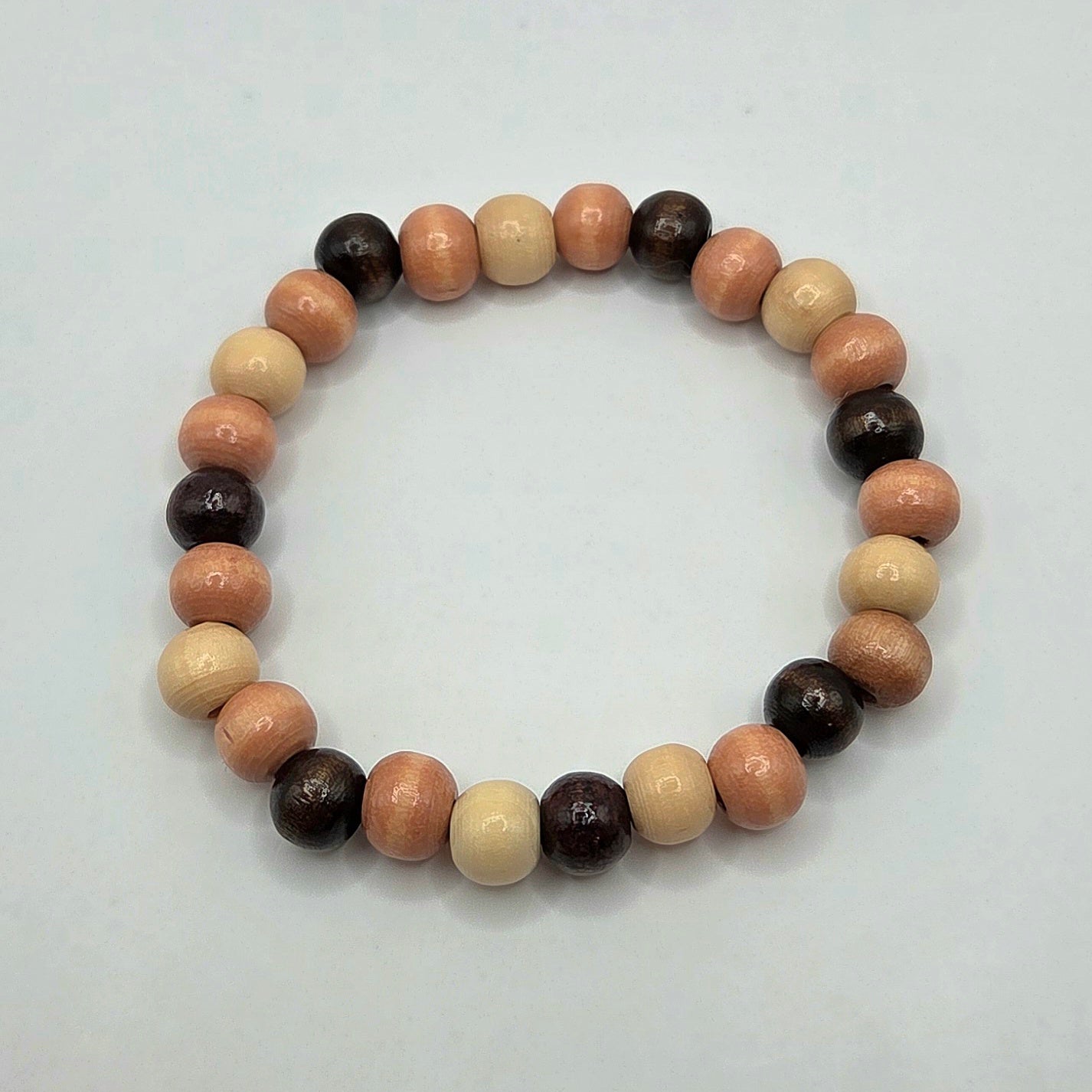 Natural Tricolor Wood Bracelet