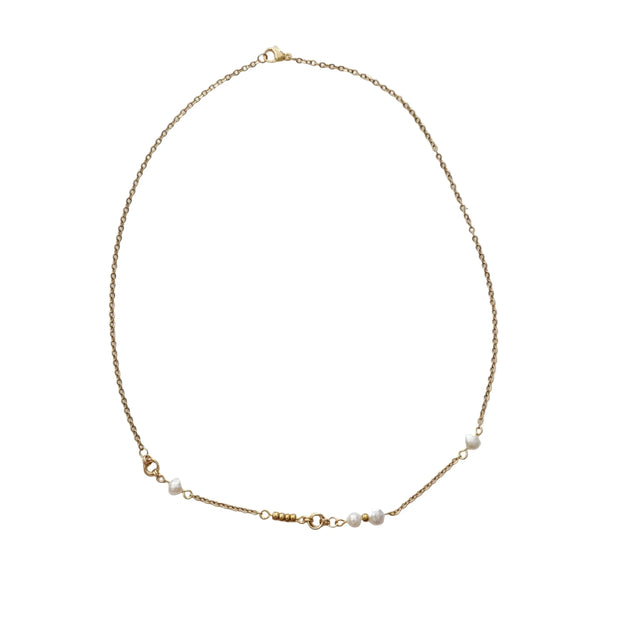 Sally | 24" Handmade Gold Pearl Necklace