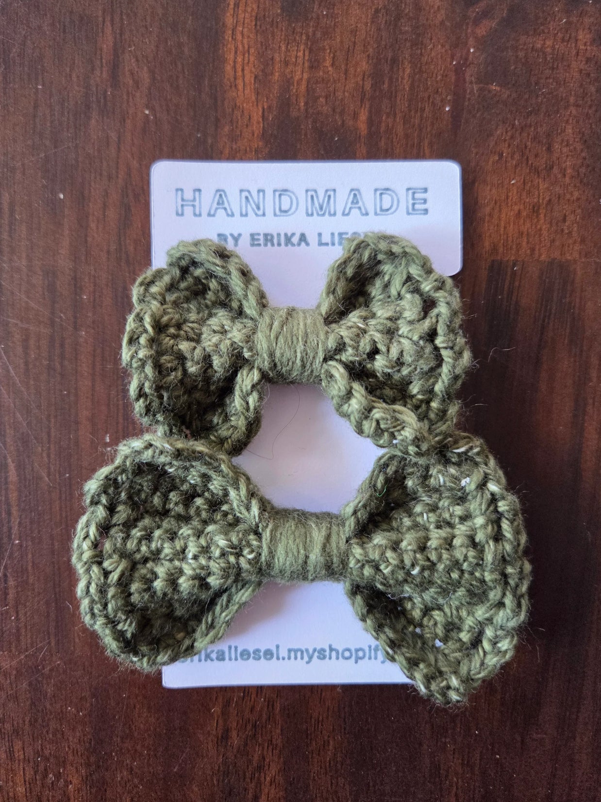 The Mini and Me - Crochet Bow Set - Handmade by Erika Liesel