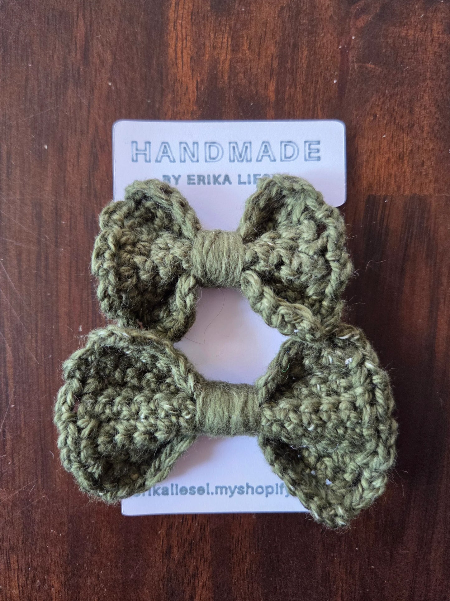 The Mini and Me - Crochet Bow Set - Handmade by Erika Liesel