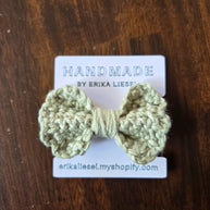 Crochet Bow Hair Tie - Handmade by Erika Liesel