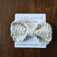 Crochet Bow Hair Tie - Handmade by Erika Liesel