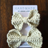 The Mini and Me - Crochet Bow Set - Handmade by Erika Liesel