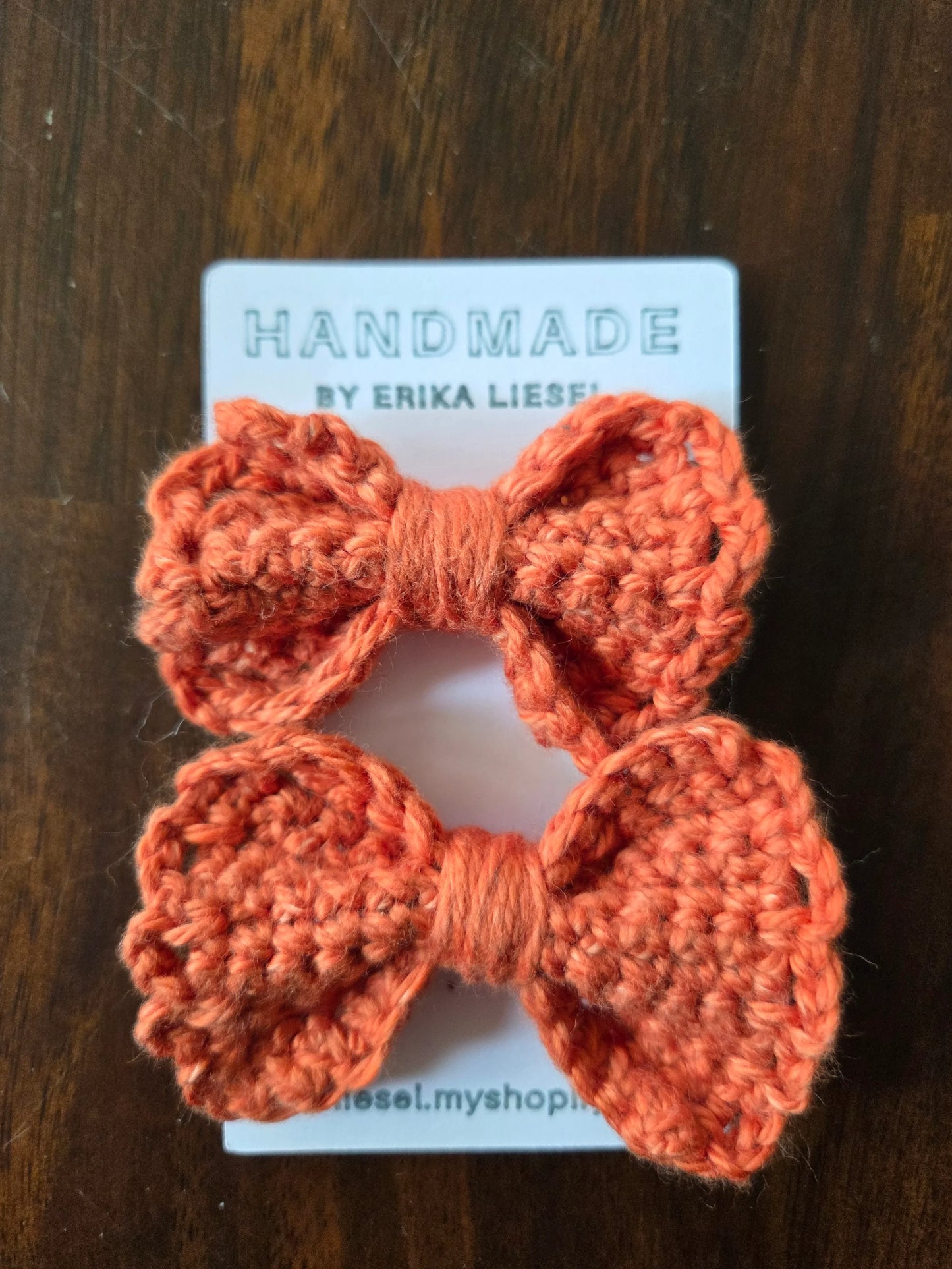 The Mini and Me - Crochet Bow Set - Handmade by Erika Liesel