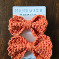 The Mini and Me - Crochet Bow Set - Handmade by Erika Liesel