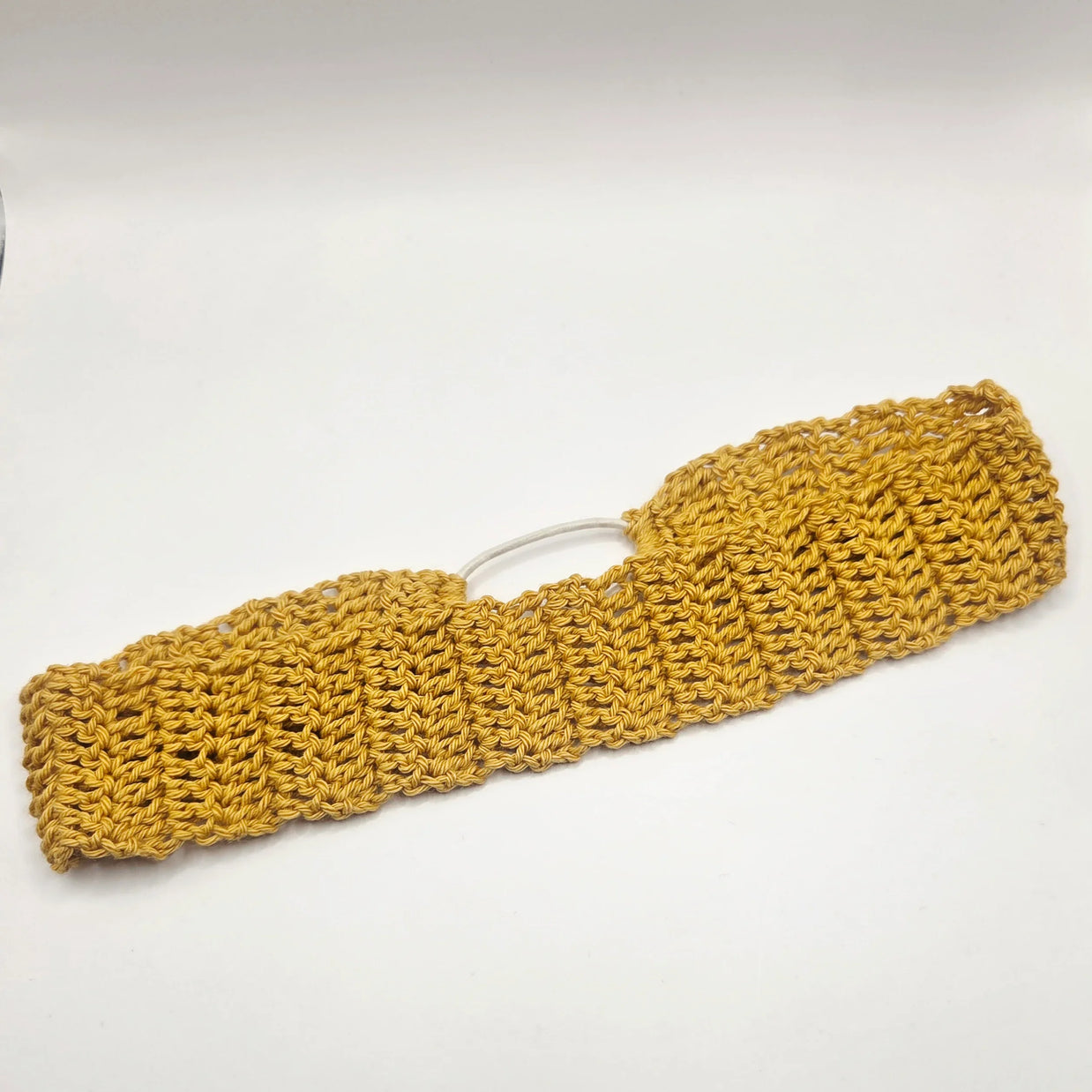 Handmade crochet yellow headband, cozy gift by Erika Liesel