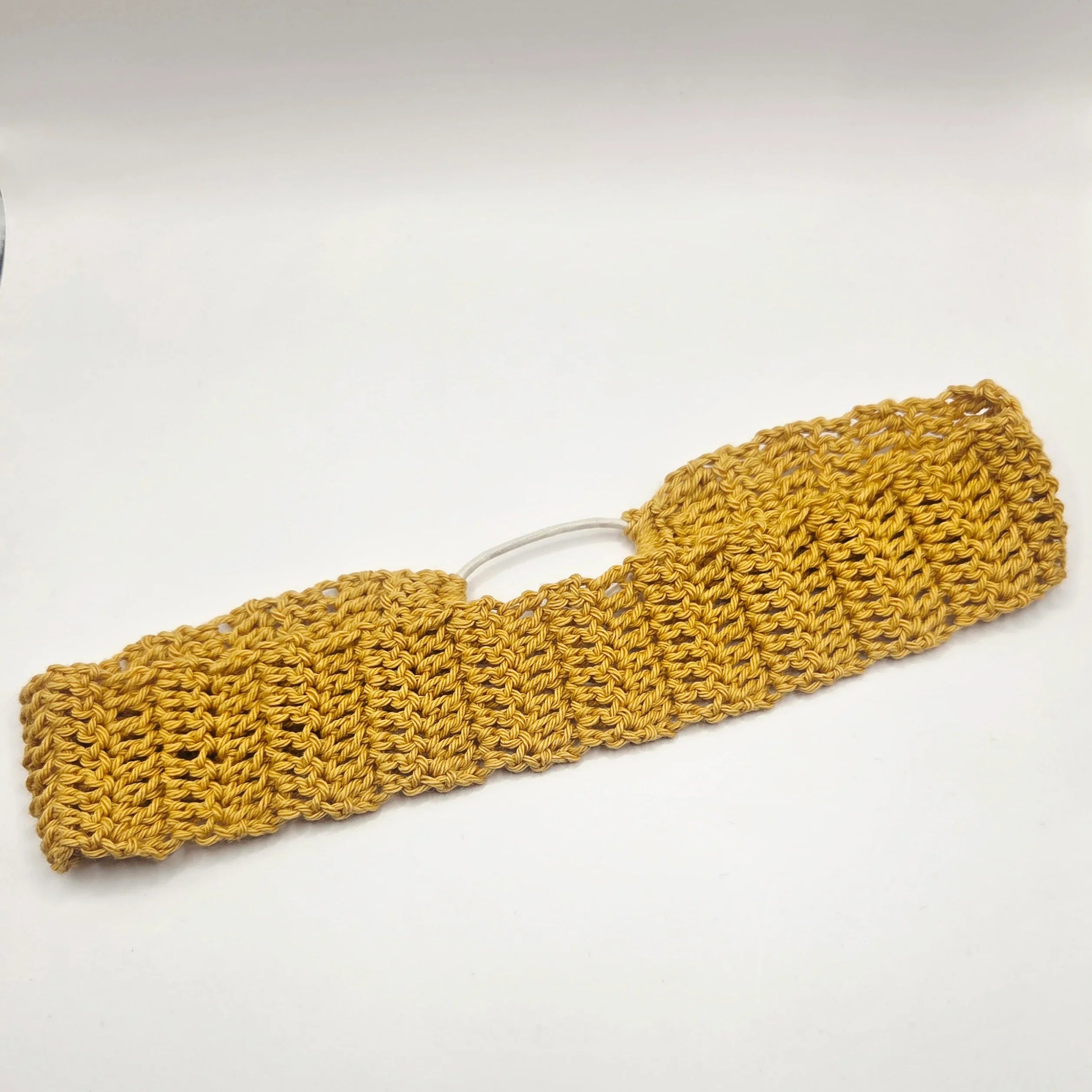 Handmade crochet yellow headband, cozy gift by Erika Liesel