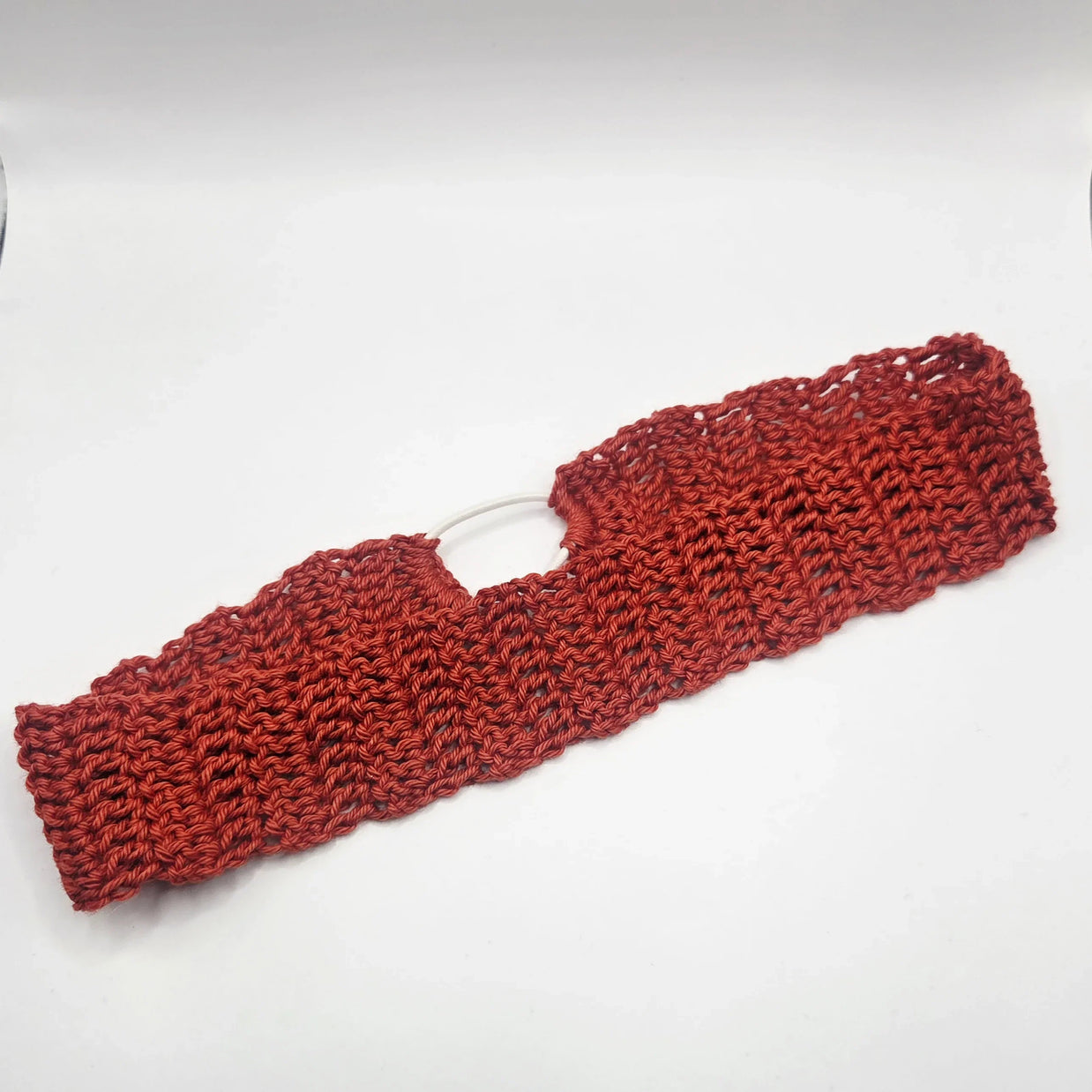 Handmade crochet orange headband, cozy gift by Erika Liesel