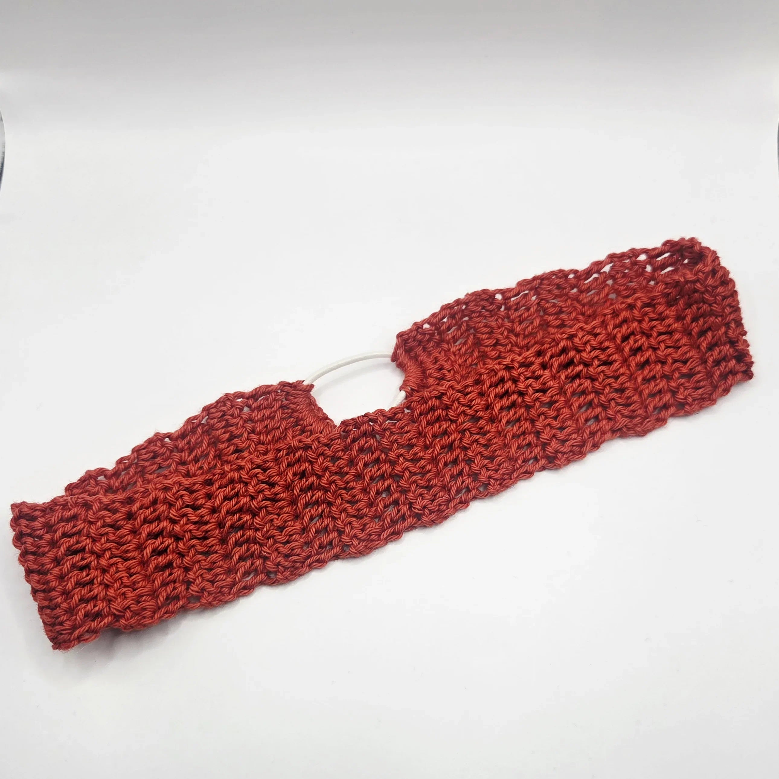 Handmade crochet orange headband, cozy gift by Erika Liesel