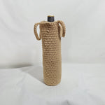 Handmade crochet wine bottle cozy with handles, cozy gift for wine lovers