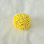 Handmade yellow crochet ball, cozy amigurumi gift for comfort and creativity
