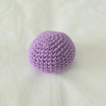 Handmade lavender crochet ball, cozy amigurumi decor for home or gift