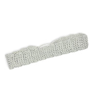 Handmade crochet headband in soft gray, cozy and stretchy for everyday comfort