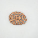 Handmade crochet stone wrap in peach, cozy gift for comfort and connection