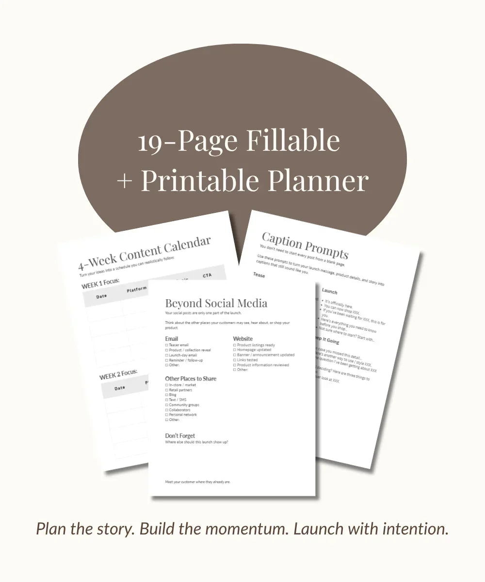 The Launch Edit — Social Media Product Launch Planner