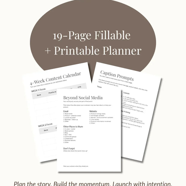 The Launch Edit — Social Media Product Launch Planner