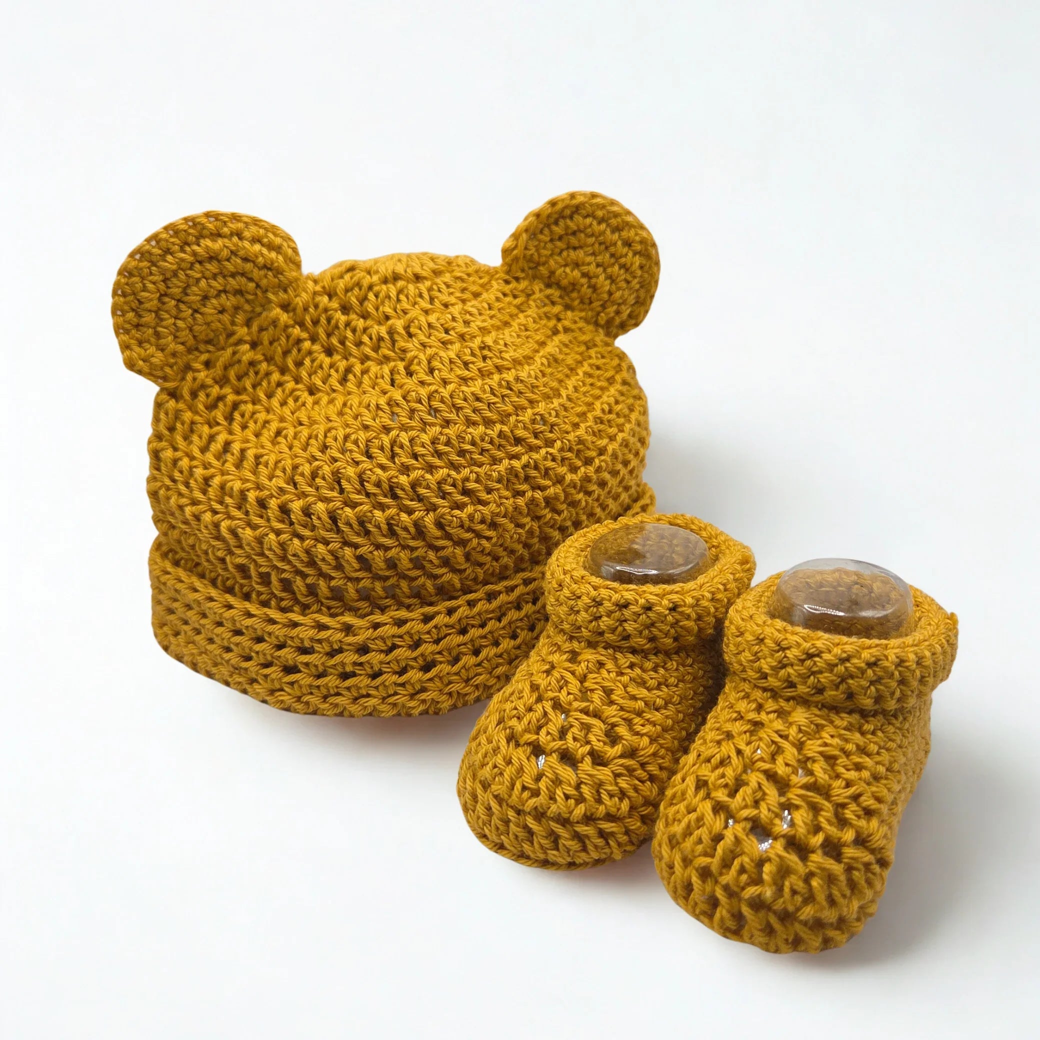 Baby Bear Beanie & Booties Set (0–3 Months)
