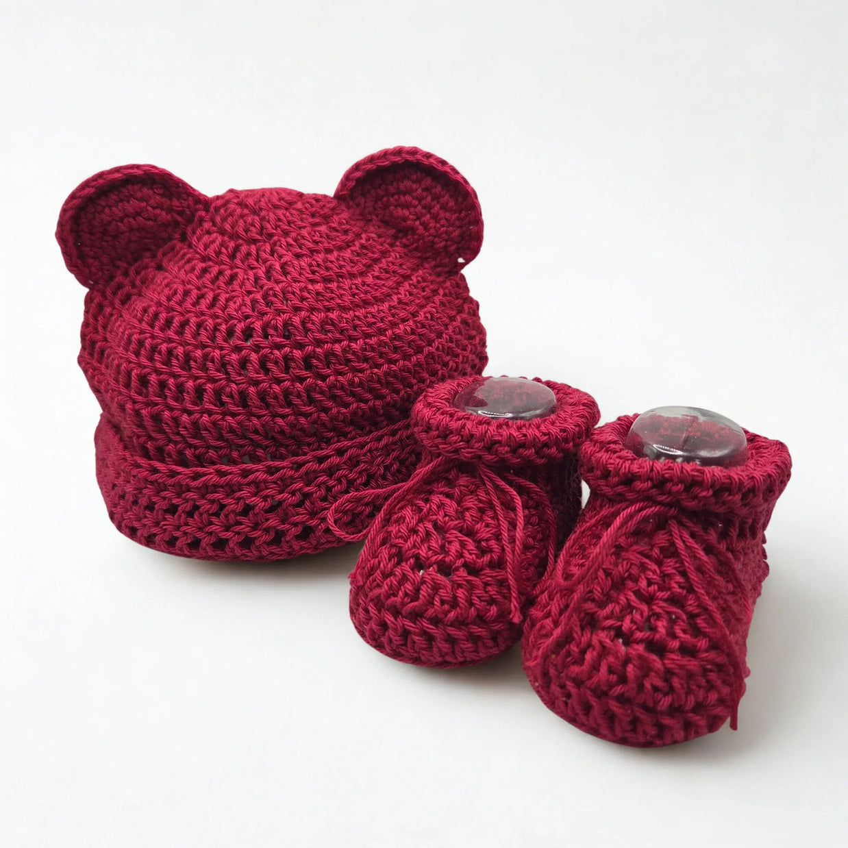 Baby Bear Beanie & Booties Set (0–3 Months)