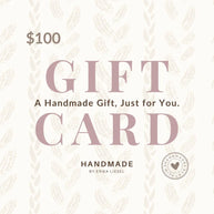 $100 handmade gift card by Erika Liesel, perfect for cozy crochet gifts and thoughtful presents