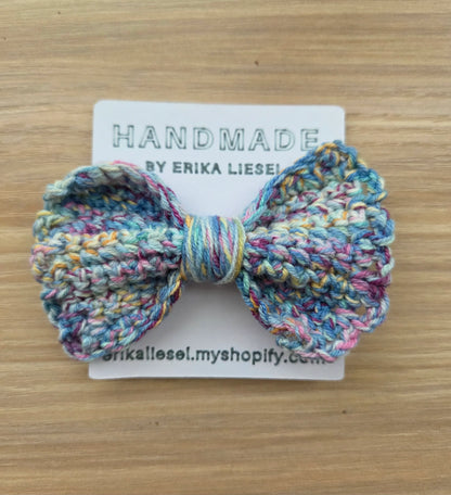 Crochet Bow Hair Tie - Handmade by Erika Liesel