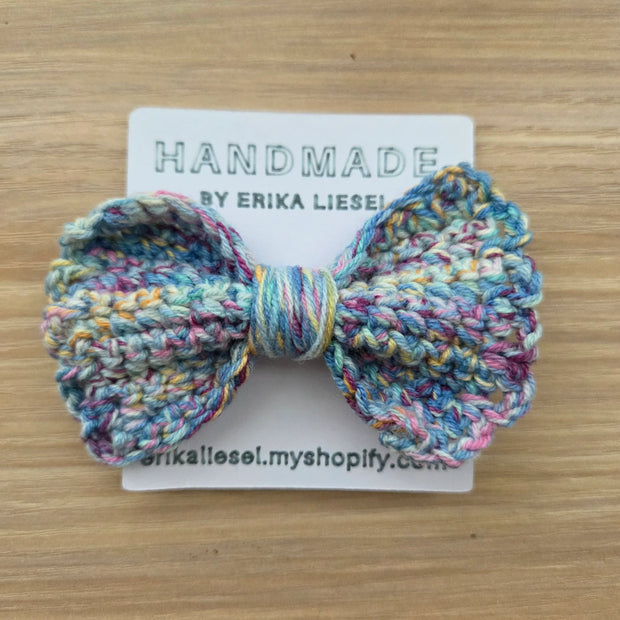 Crochet Bow Hair Tie - Handmade by Erika Liesel