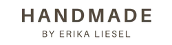 Handmade by Erika Liesel logo text on white background