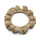 Handmade by Erika Liesel beige crochet scrunchie made from soft yarn with a durable hair tie for a secure hold