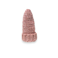 Handmade crochet cozy in soft pink, perfect for comfort and creative gifting