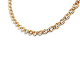 Handmade by Erika Liesel 16-inch gold-tone stainless steel chain choker necklace with a detachable heart charm