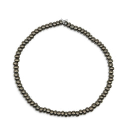 Handmade by Erika Liesel gunmetal gray glass bead stretch bracelet with a durable elastic cord