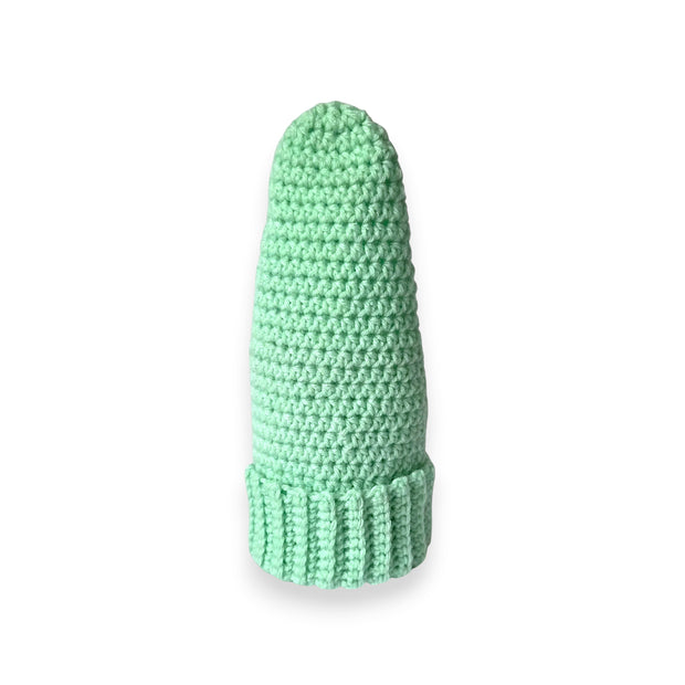 Handmade mint green crochet cactus, cozy amigurumi decor for home or gift