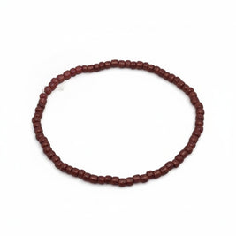 Handmade by Erika Liesel Clay bracelet featuring small terracotta glass beads with a silver-tone clasp