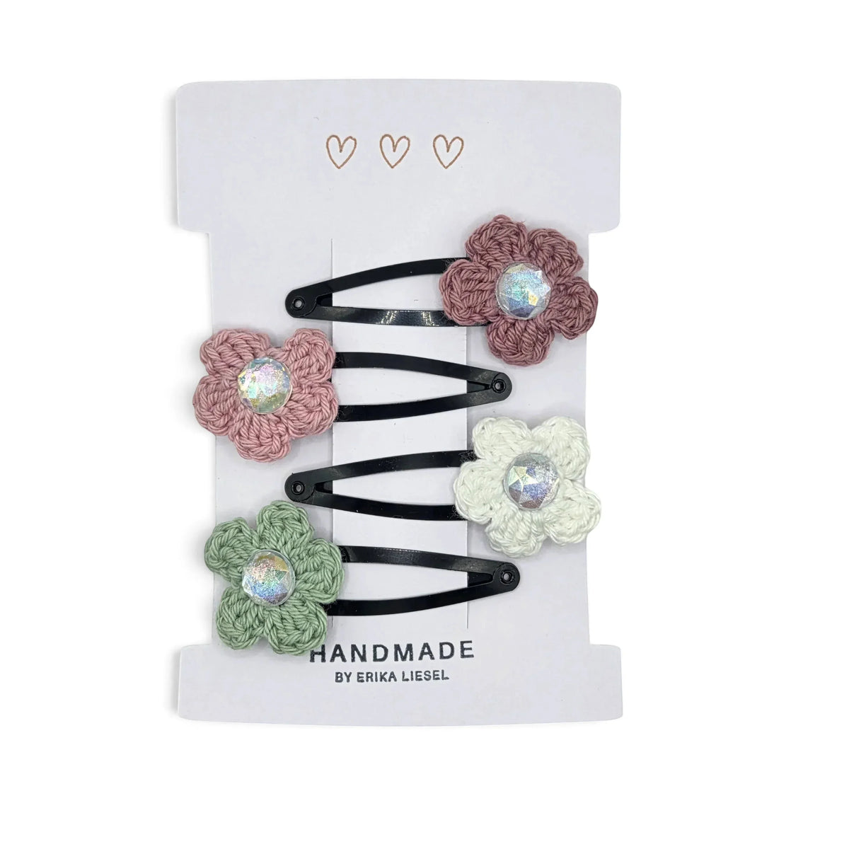 Crochet Flower Snap Clips