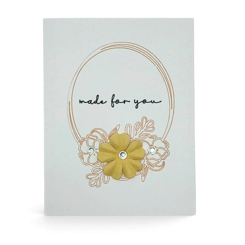 Made for You – Handmade Floral Frame Greeting Card