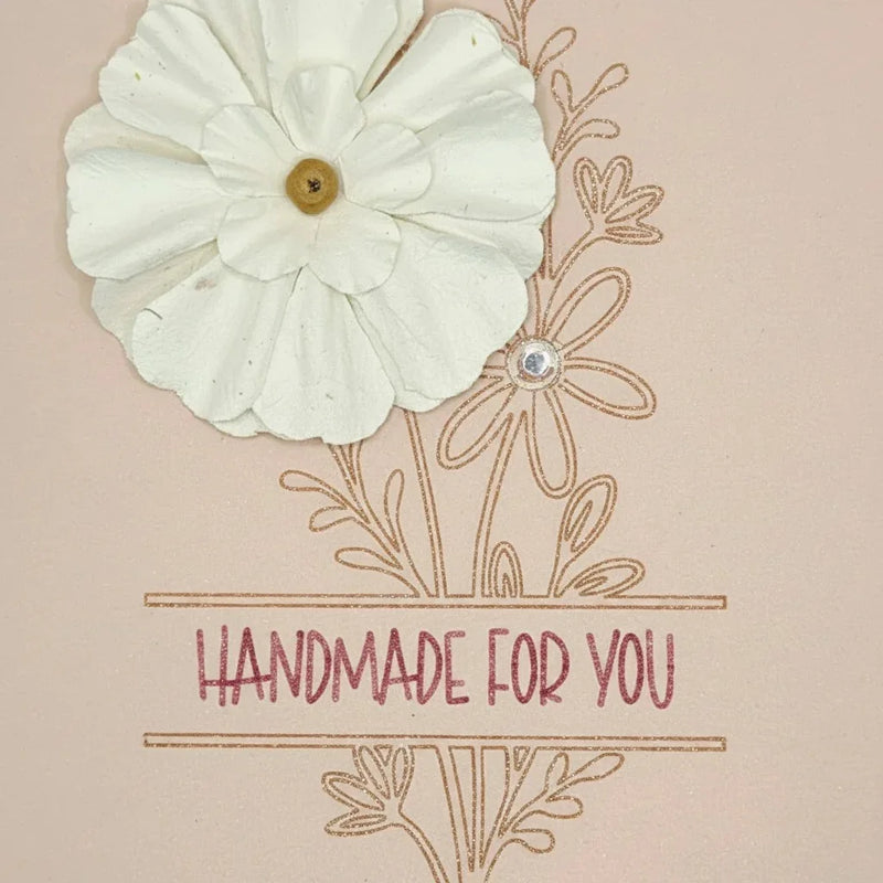 Unique Handmade Floral Card