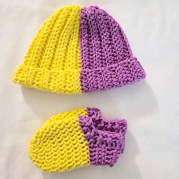 Ribbed Baby Beanie and Sock Set (6–12 Months)