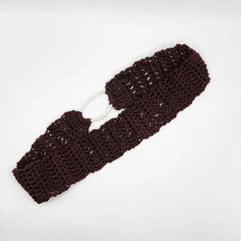 Handmade crochet brown headband, cozy gift by Erika Liesel