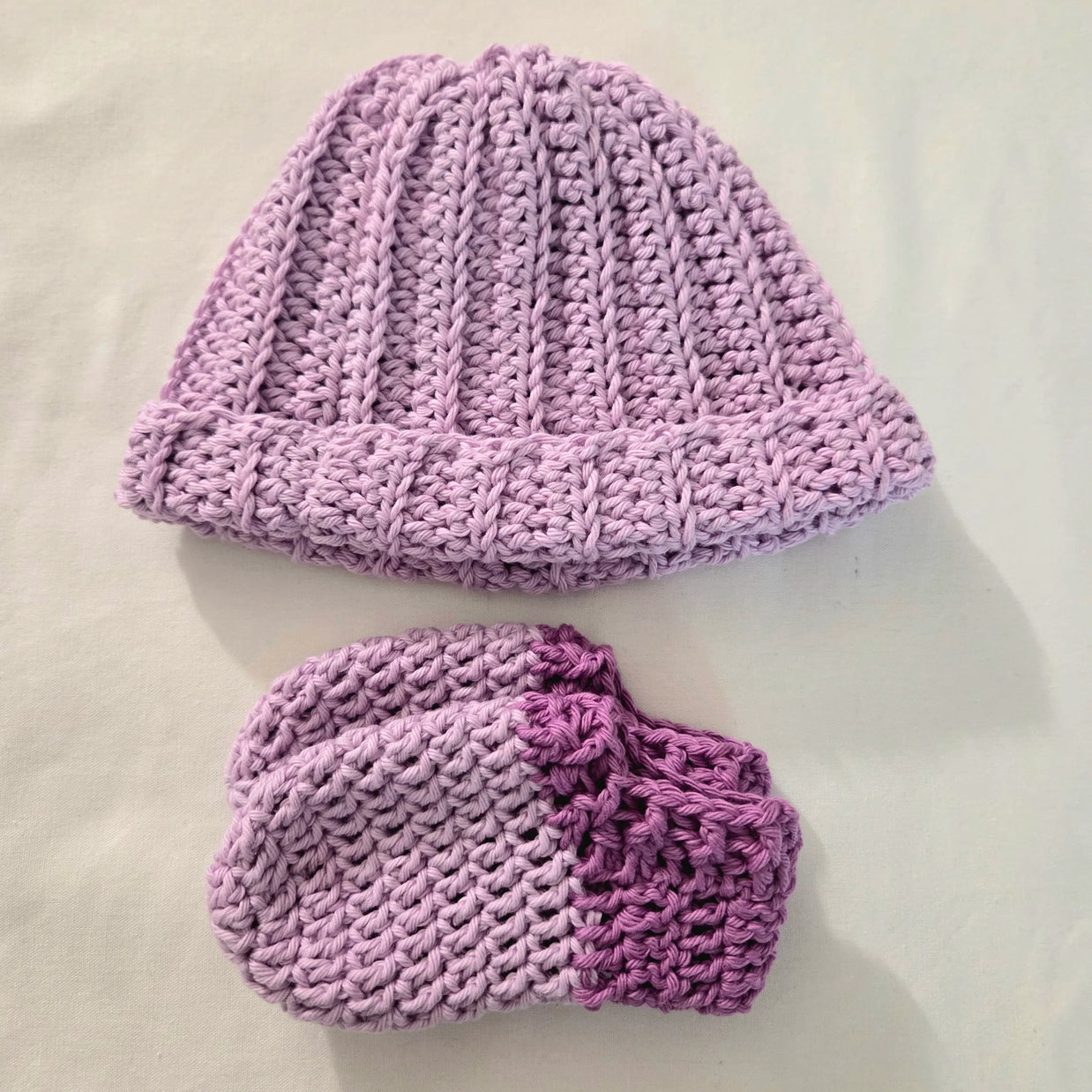Ribbed Baby Beanie and Sock Set (6–12 Months)