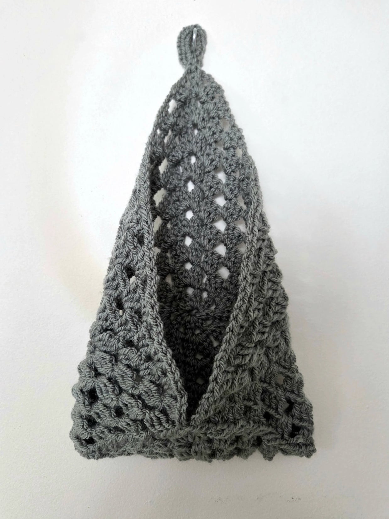 Crochet Wall Pocket Hanger - Handmade by Erika Liesel