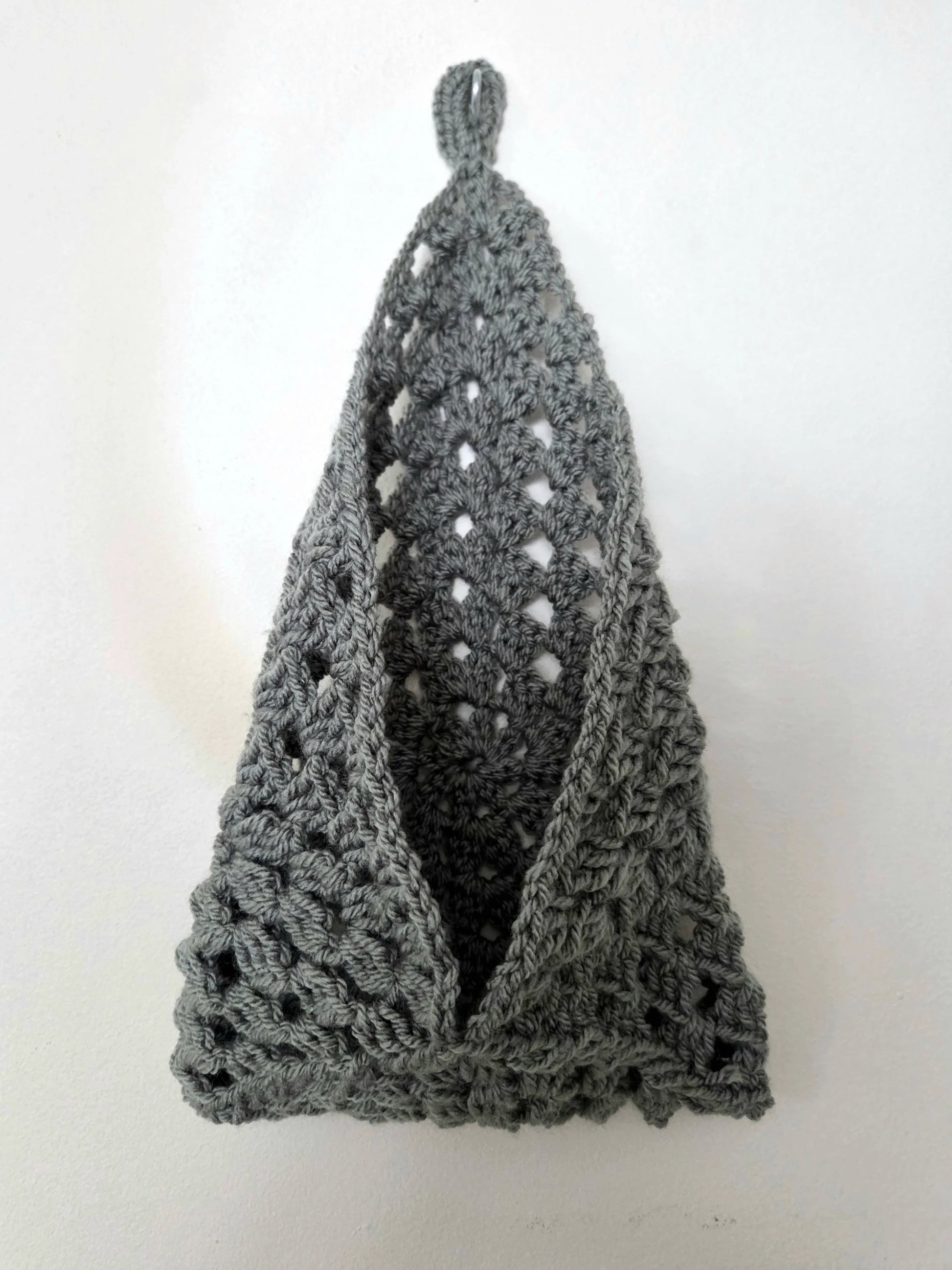 Crochet Wall Pocket Hanger - Handmade by Erika Liesel