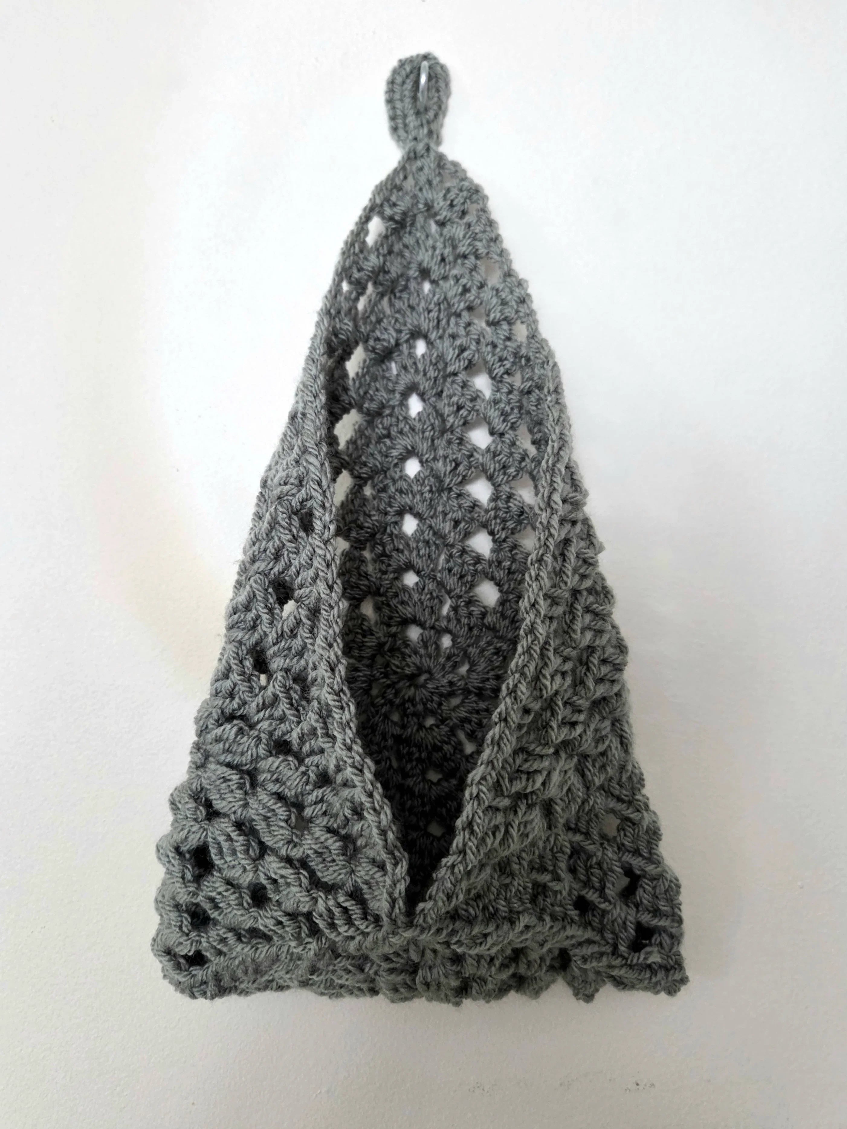 Crochet Wall Pocket Hanger - Handmade by Erika Liesel