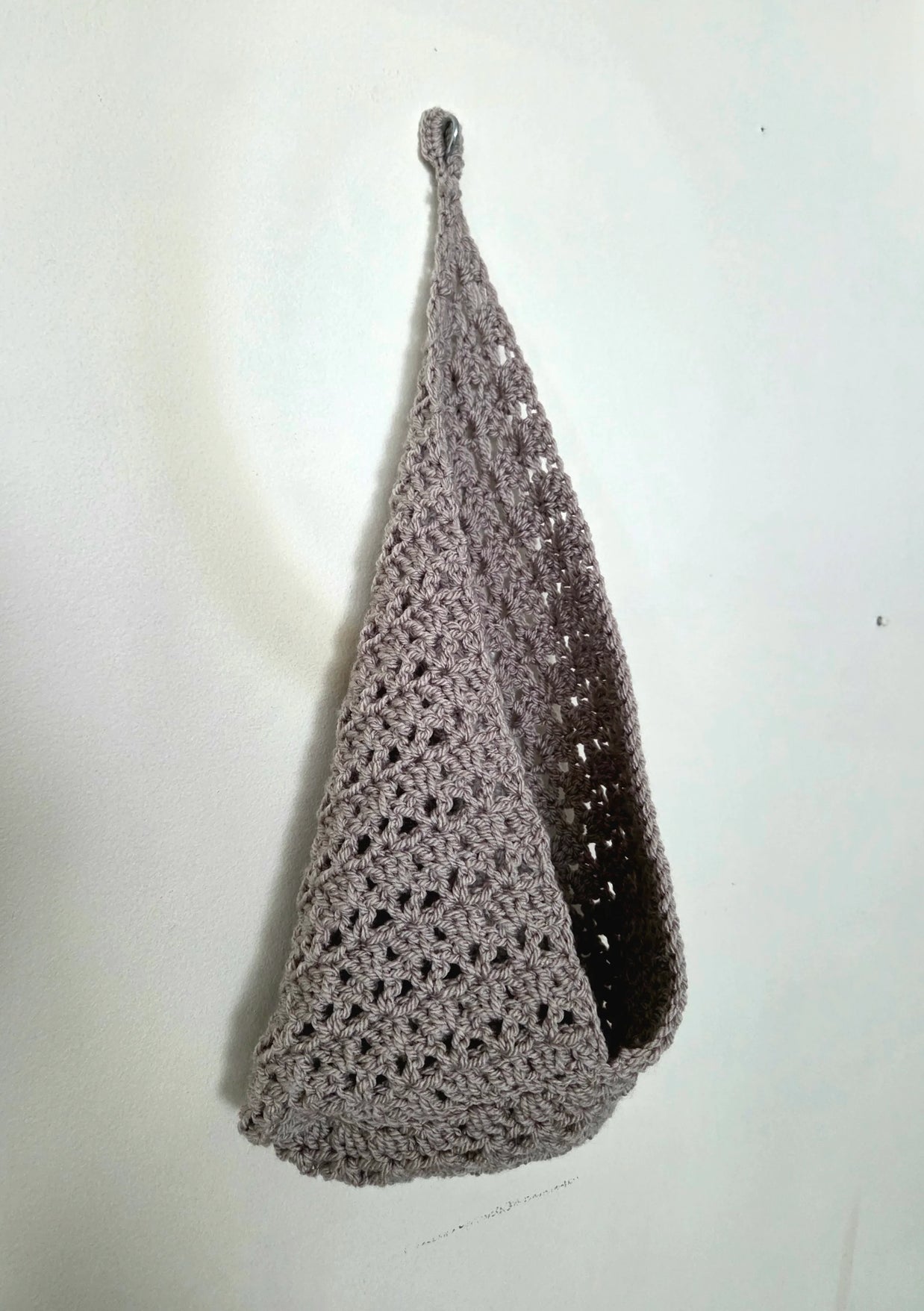 Crochet Wall Pocket Hanger - Handmade by Erika Liesel