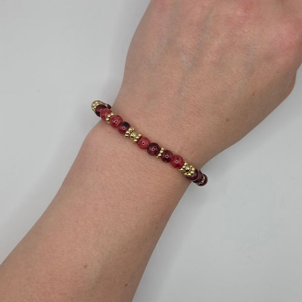 Crimson Charm Bracelet