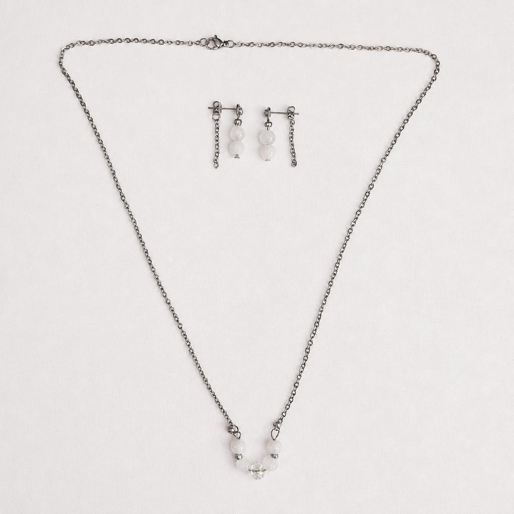 Soft Light Jewelry Set (Sterling Silver Chain)